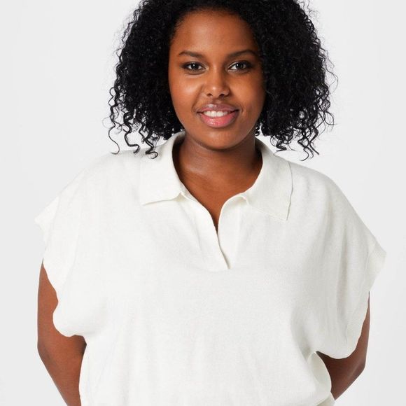 Cotton On Tops - Cotton On Trendy Plus Size Cropped Polo